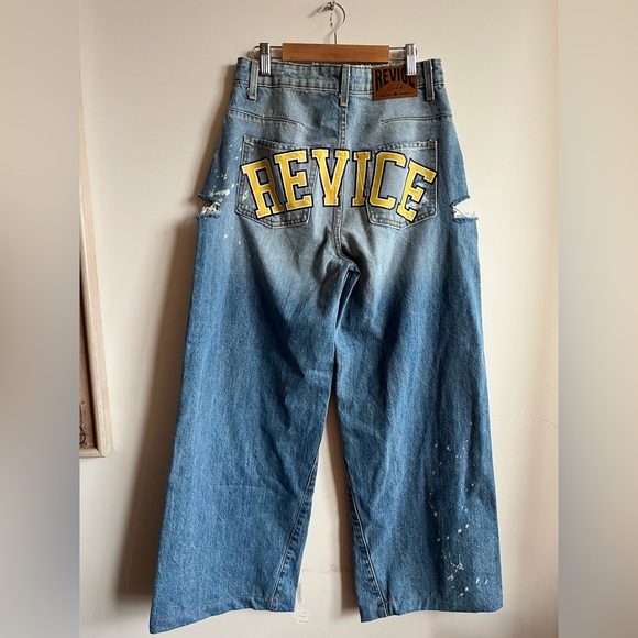 REVICE EMPIRE JEAN / YELLOW JACKET Wide Leg Jeans Size 23 - Picture 9 of 16